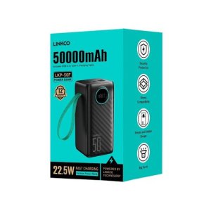 LINKCO 50000mAh 22.5W Fast Charging Powerbank With Bright Torch